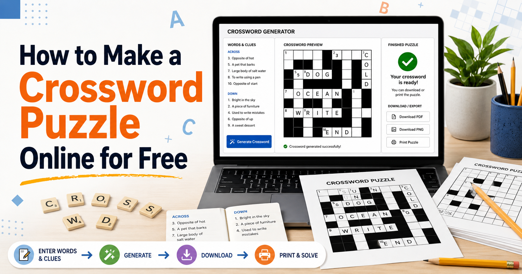 Featured illustration for How to make a crossword puzzle online for free